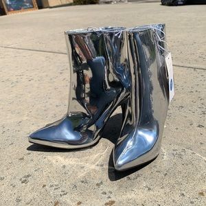 Silver Heeled Booties